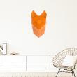 Adesivi murali 3D - Adesivo 3D origami arancione volpe - ambiance-sticker.com